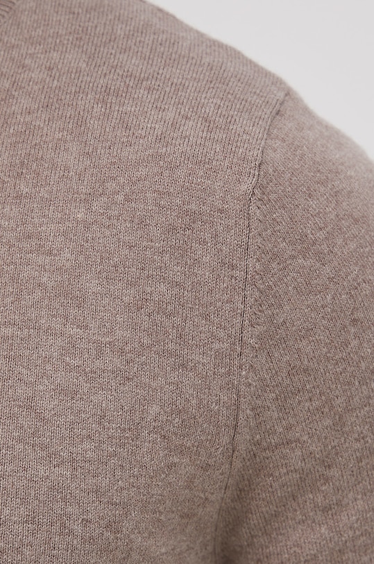 Sveter s prímesou kašmíru Bruuns Bazaar Mattis Gio BBM1383 sivá