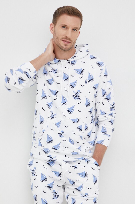 Bavlněná mikina Polo Ralph Lauren s kapucí bílá 710860596001