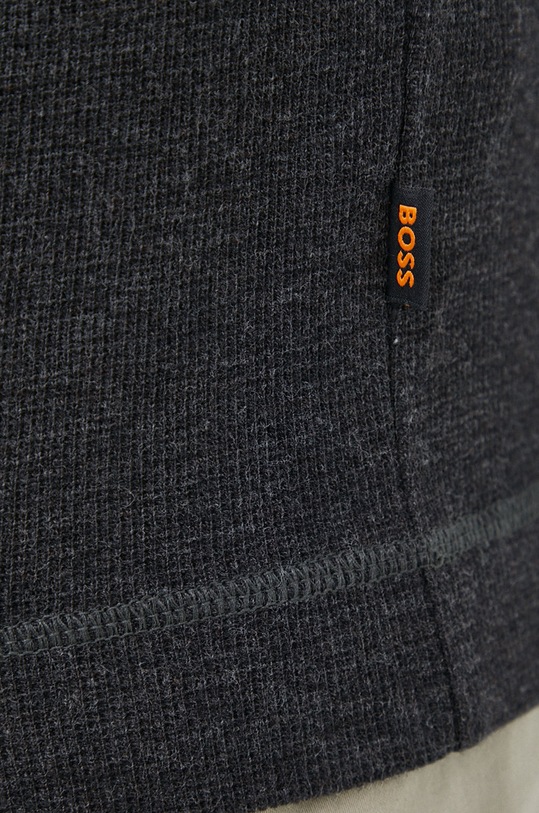 Памучна блуза с дълги ръкави BOSS ORANGE 50472309 черен
