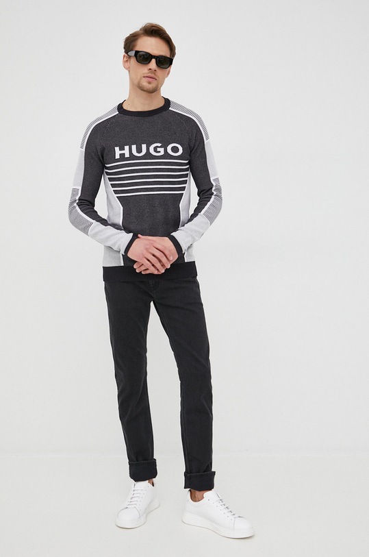 Светр HUGO 50465223 чорний SS22
