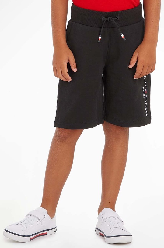 Tommy Hilfiger - Szorty dziecięce bawełna czarny KB0KB07116.PPYY