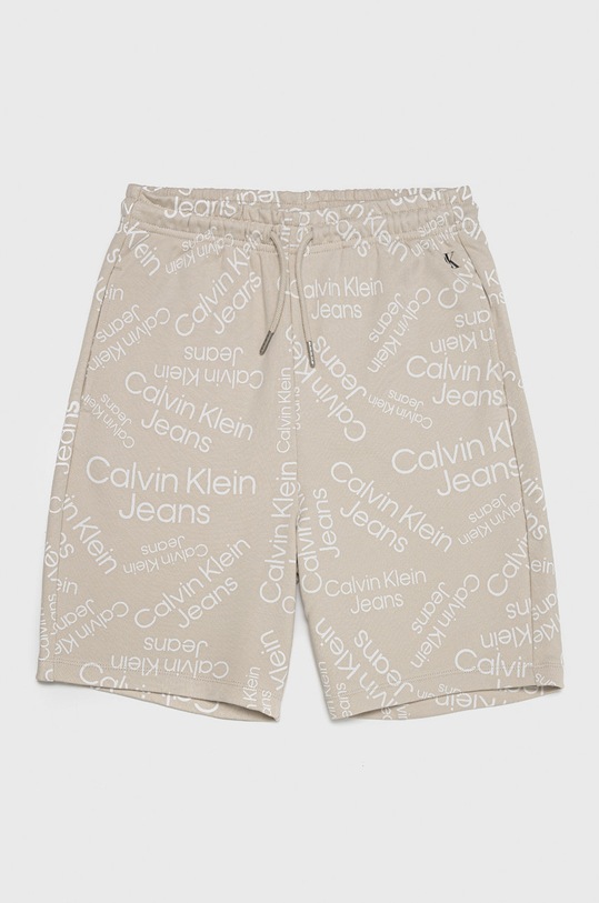 Calvin Klein Jeans pantaloni scurți din bumbac pentru copii casual bej IB0IB01179.PPYY