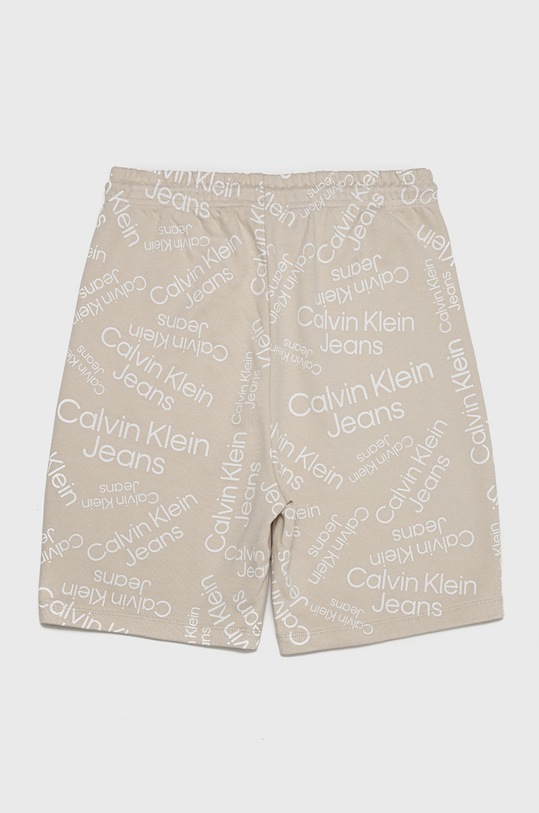 Calvin Klein Jeans pantaloni scurți din bumbac pentru copii IB0IB01179.PPYY bej SS22
