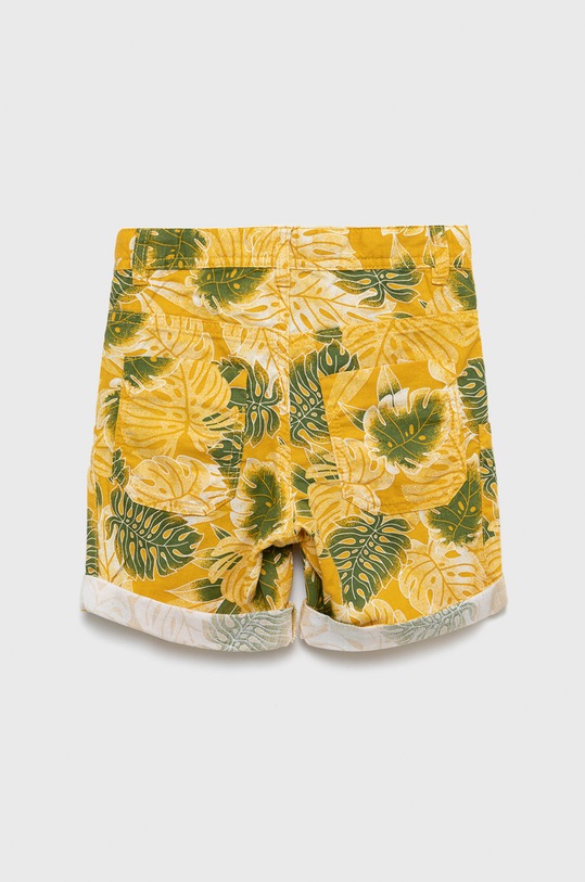 United Colors of Benetton szorty bawełniane dziecięce 4HF2C900I.G żółty SS22