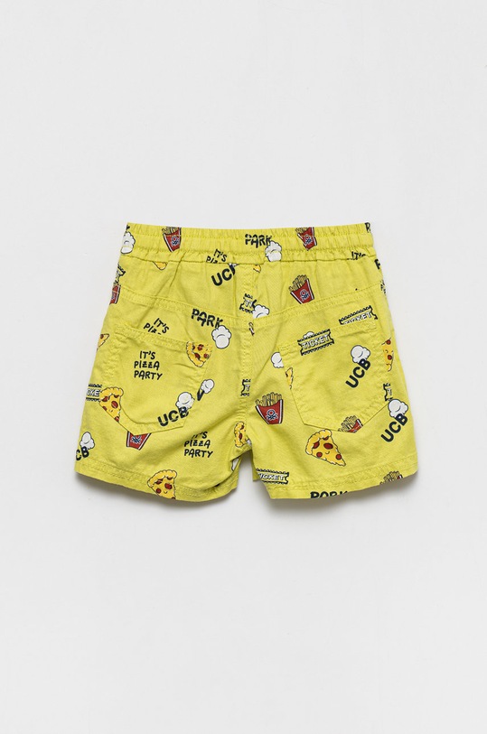 United Colors of Benetton szorty bawełniane dziecięce 4HF2G900J.P żółty SS22