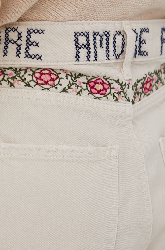 Desigual pantaloni scurti jeans bej 22SWDD27