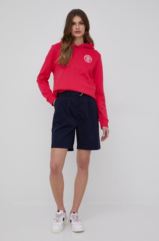 Tommy Hilfiger szorty z elastanem granatowy WW0WW33426.PPYY