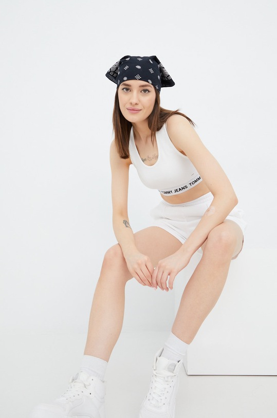 Tommy Jeans szorty bawełniane DW0DW12626.PPYY DW0DW12626.PPYY biały SS22