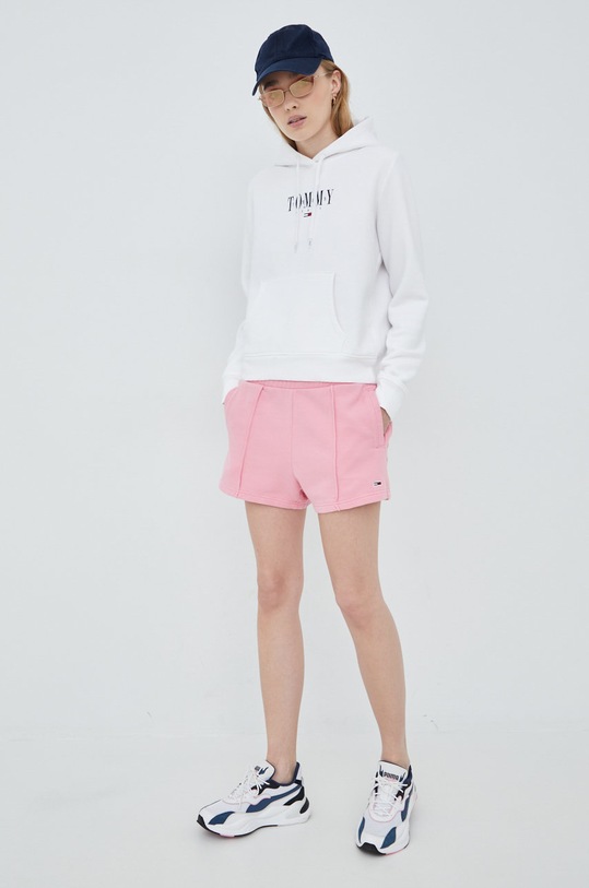Tommy Jeans szorty bawełniane DW0DW12626.PPYY DW0DW12626.PPYY różowy SS22