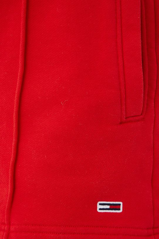 Pamučne kratke hlače Tommy Jeans crvena DW0DW12626.PPYY