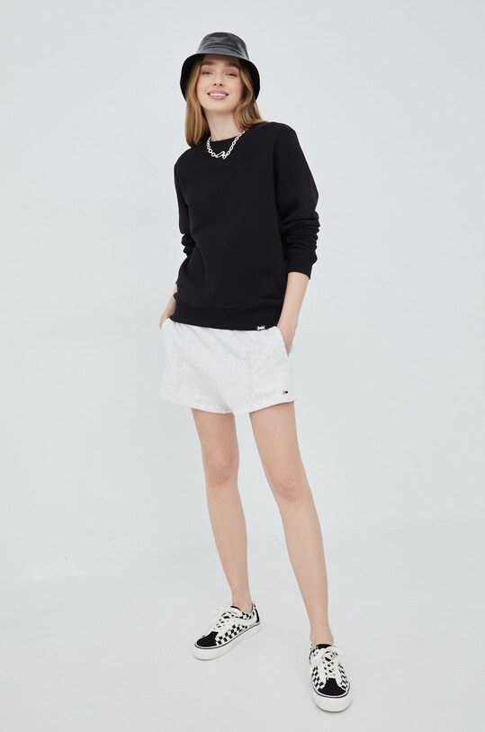 Tommy Jeans pantaloni scurti din bumbac DW0DW12626.PPYY gri SS22