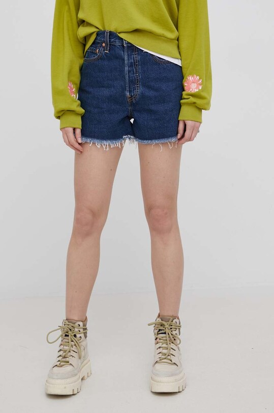 Džínové šortky Levi's high námořnická modř 77879.0067