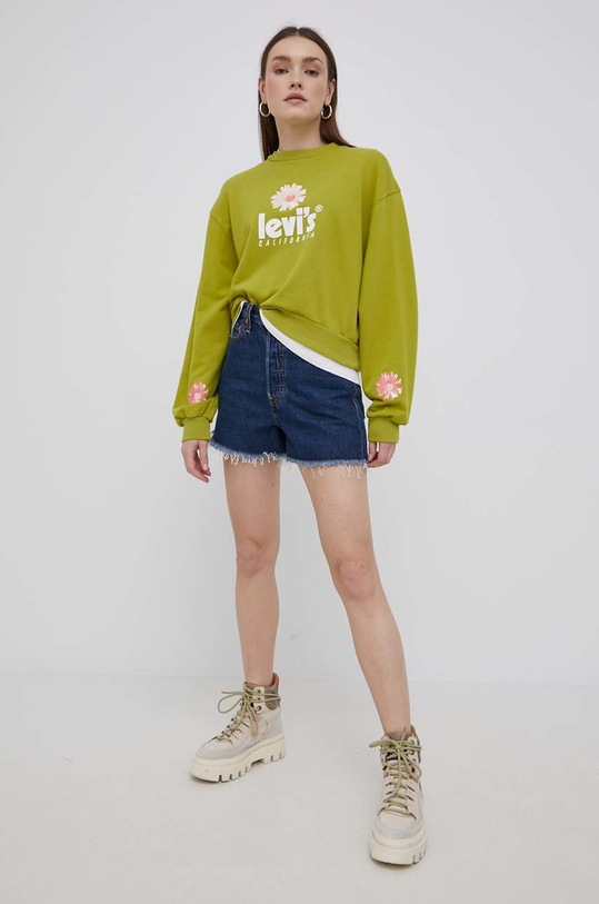 Levi's pantaloni scurti jeans 77879.0067 bleumarin SS22