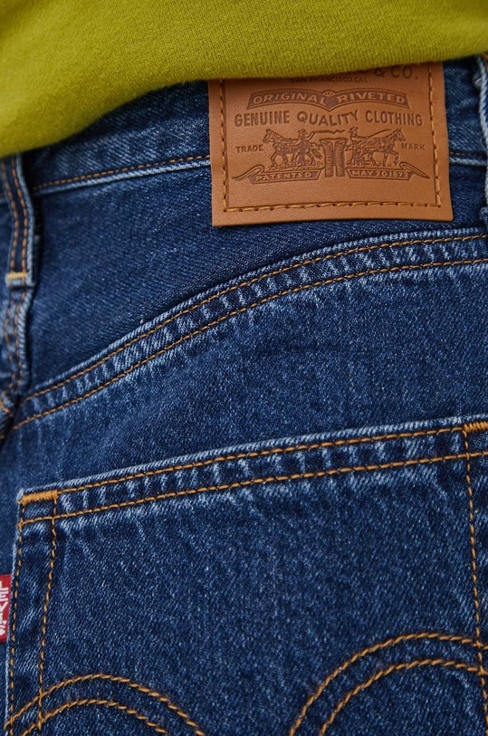 Levi's pantaloni scurti jeans bleumarin 77879.0067