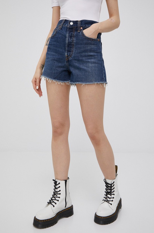 Levi's szorty jeansowe tkanina granatowy 77879.0068