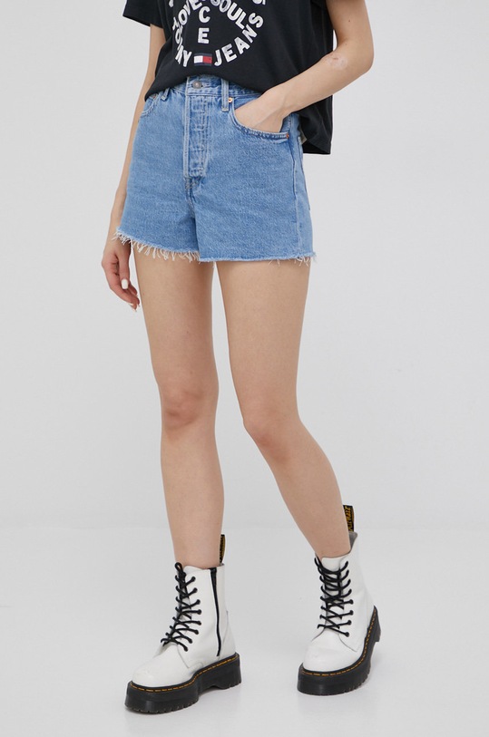 Levi's szorty jeansowe tkanina niebieski 77879.0076