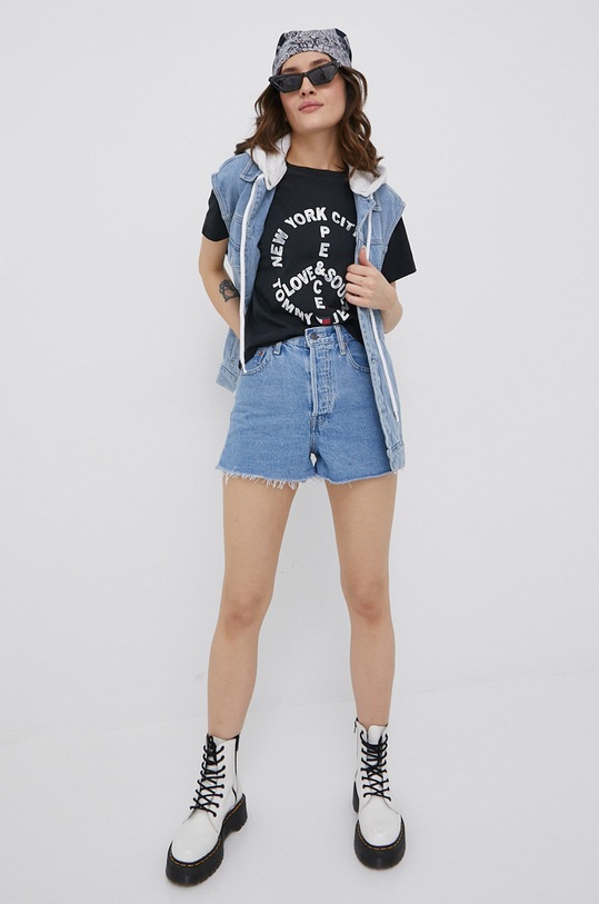 Levi's szorty jeansowe 77879.0076 niebieski SS22