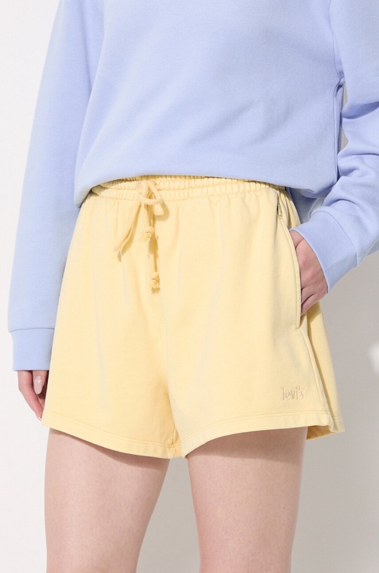Levi's cotton shorts yellow A1907.0001