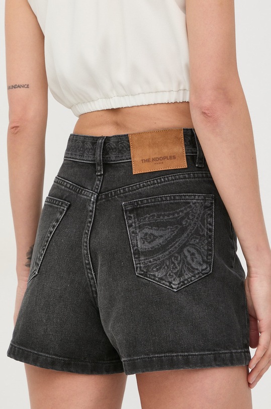 Îmbrăcăminte The Kooples pantaloni scurti jeans FSHO24005J gri