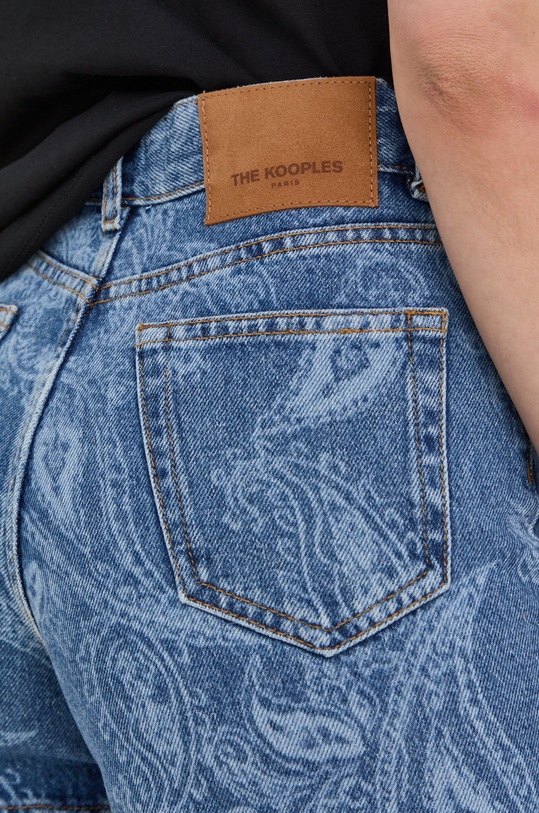 The Kooples pantaloni scurti jeans albastru FSHO24006J