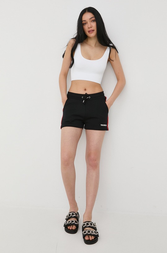 The Kooples pantaloni scurti FSHO24016K negru SS22