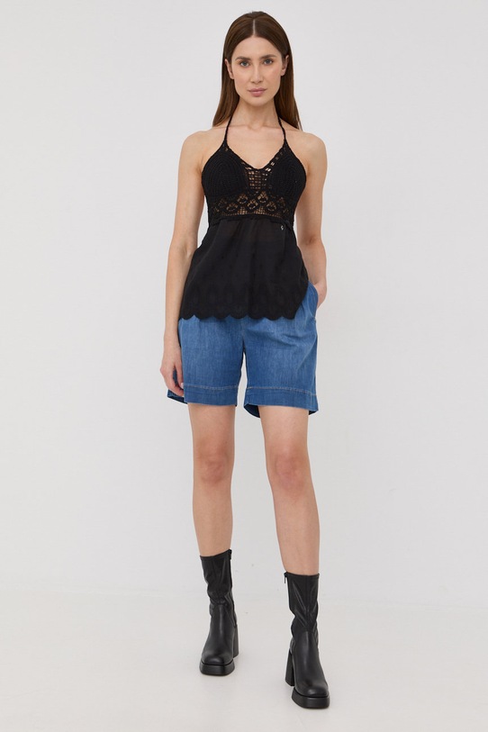 Džínové šortky Liu Jo high modrá CA2303.DS008