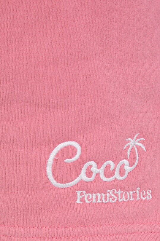 Femi Stories pantaloni scurti din bumbac roz JANE.MPNK