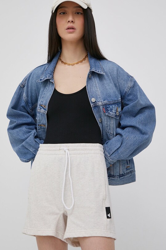 Σορτς adidas Performance μελανζέ ροζ HE0439