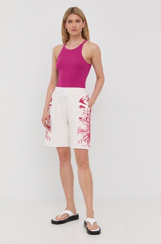 Red Valentino szorty bawełniane XR0MD02T6GN czerwony SS22