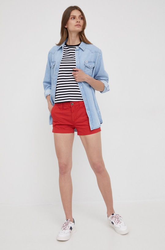 Pepe Jeans pantaloni scurti din bumbac Balboa Short PL800994YF2.264 rosu SS22