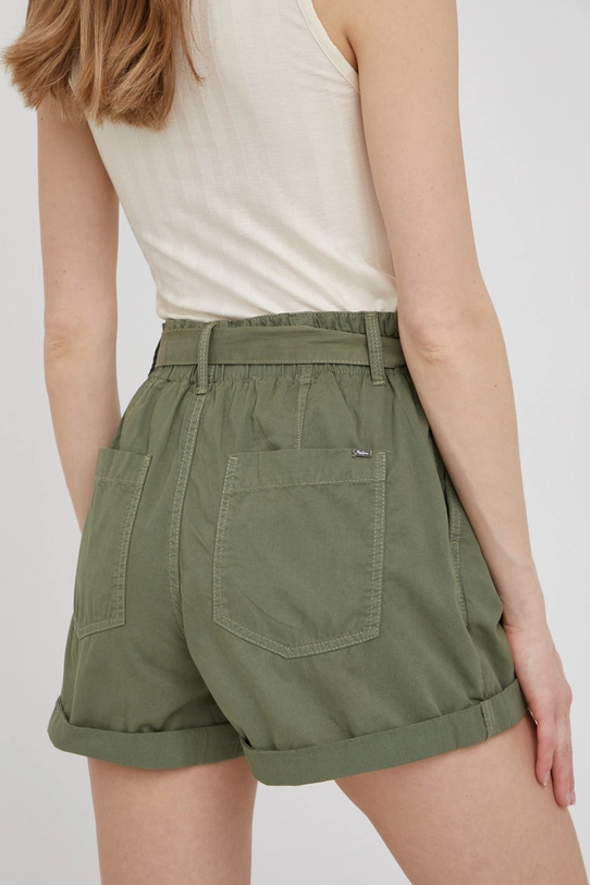 Одежда Хлопковые шорты Pepe Jeans Kaylee Short PL800987.684 зелёный