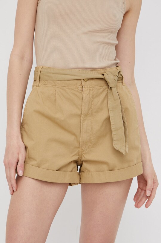 Бавовняні шорти Pepe Jeans Kaylee Short зелений PL800987.845