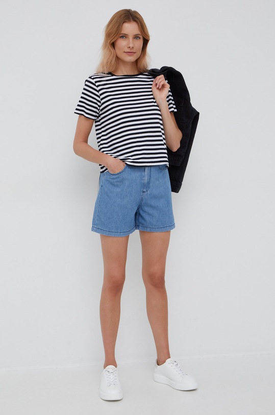 Bavlnené šortky Sisley 43Z3L9005.901 modrá SS22