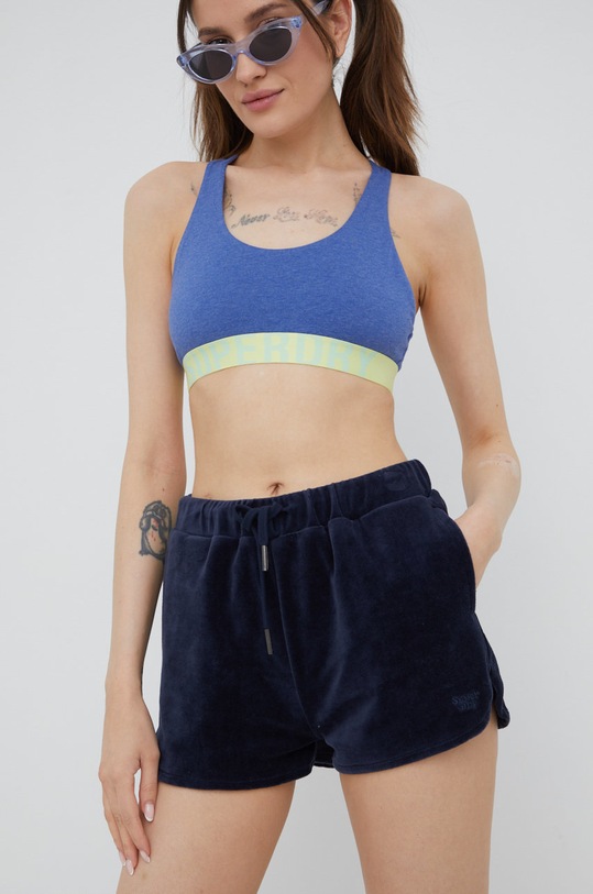 Superdry pantaloni scurti tricotaj bleumarin W7110308A.ADQ