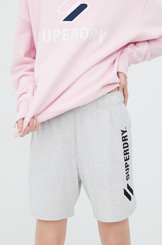 Superdry pantaloni scurti din bumbac imprimeu gri W7110311A.JAR