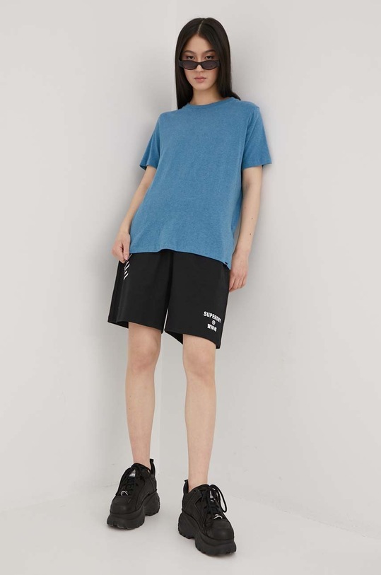 Bavlněné šortky Superdry W7110315A.02A černá SS22