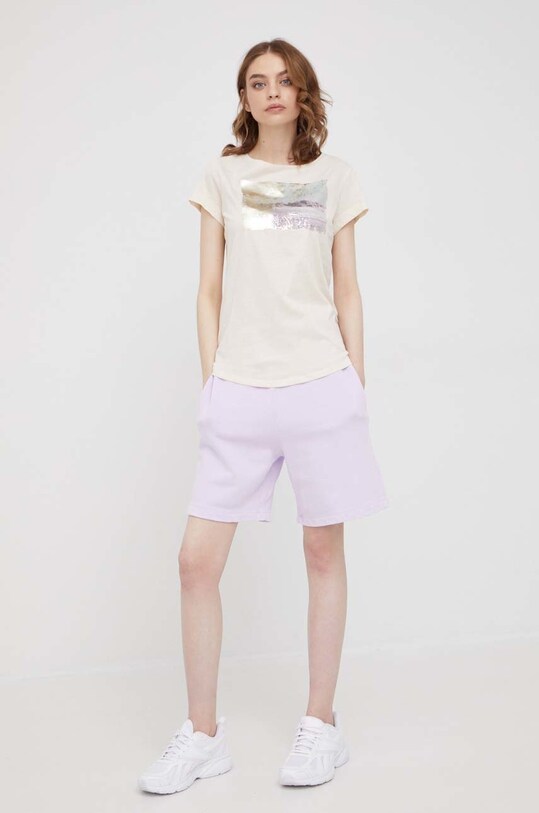 United Colors of Benetton szorty bawełniane 3HQLD9001.920 fioletowy SS22