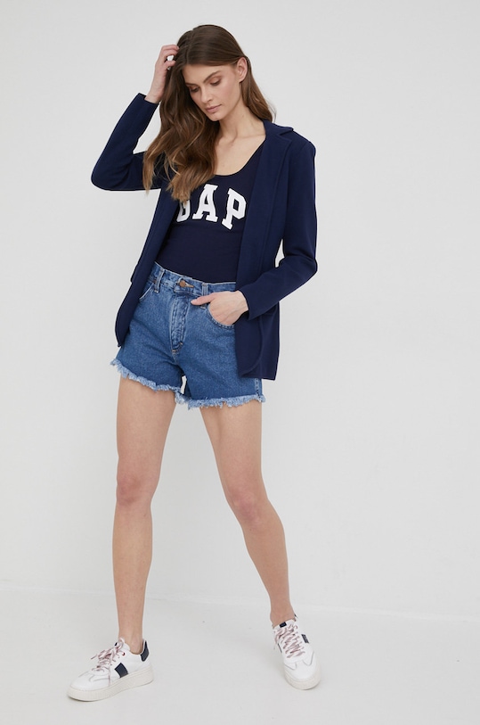 Wrangler pantaloni scurti jeans W23KY5X8E albastru SS22