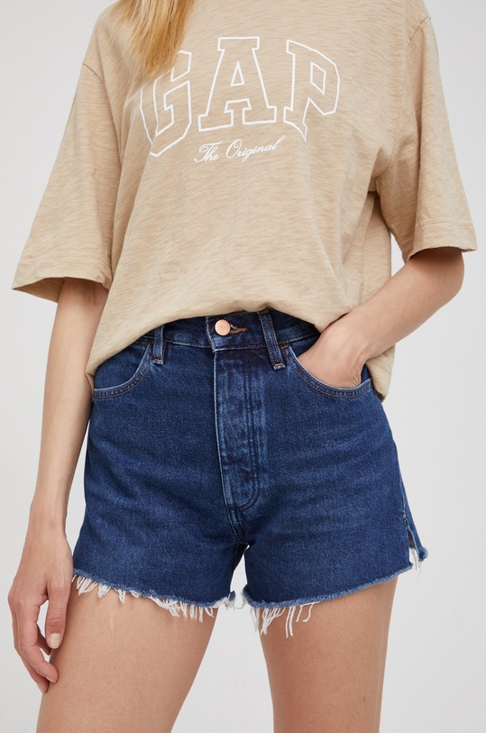 Wrangler szorty jeansowe bawełna granatowy W25JSF422