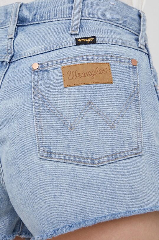 Wrangler szorty jeansowe W26FSF423 niebieski