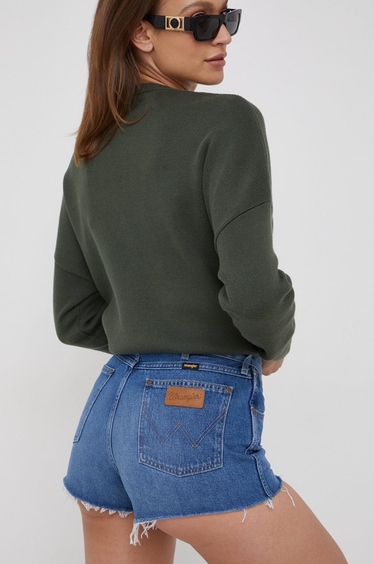 Wrangler szorty jeansowe tkanina granatowy W26FSF426