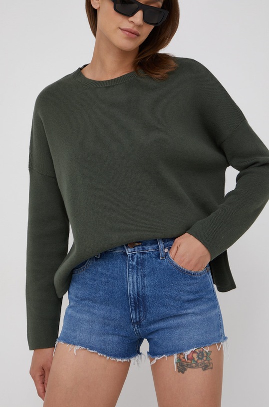 Odzież Wrangler szorty jeansowe W26FSF426 granatowy