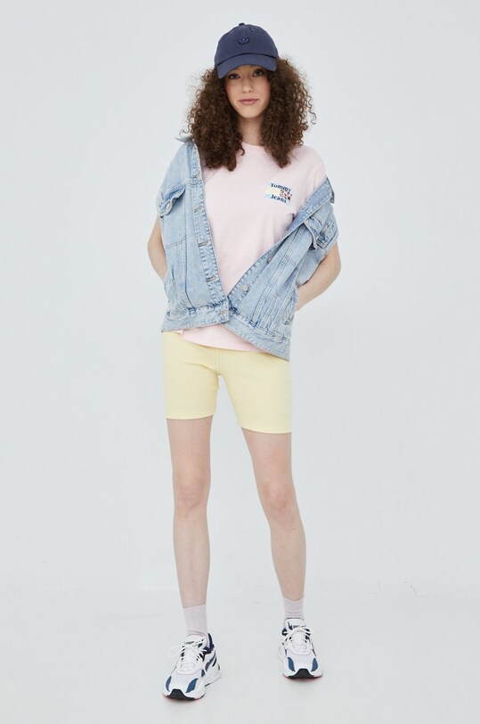Tommy Jeans szorty DW0DW14174.PPYY DW0DW14174.PPYY żółty SS22