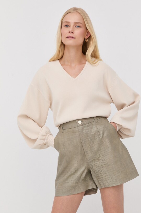 Gestuz szorty skórzane tkanina zielony 10906056