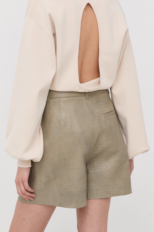 Odzież Gestuz szorty skórzane 10906056 zielony