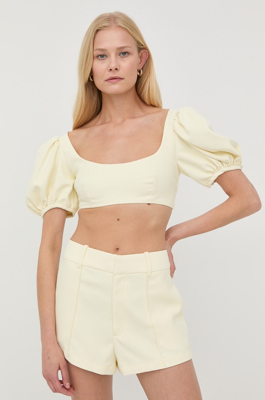 For Love & Lemons szorty tkanina żółty CB1762.SP22