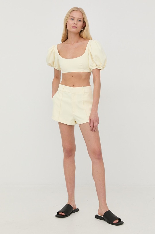 For Love & Lemons szorty CB1762.SP22 żółty SS22