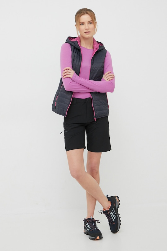 Kratke outdoor hlače Viking Sumatra 800.24.9565 crna SS25