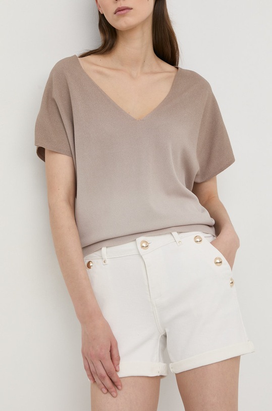 Morgan pantaloni scurti jeans jeans alb 201.SHANA2.N