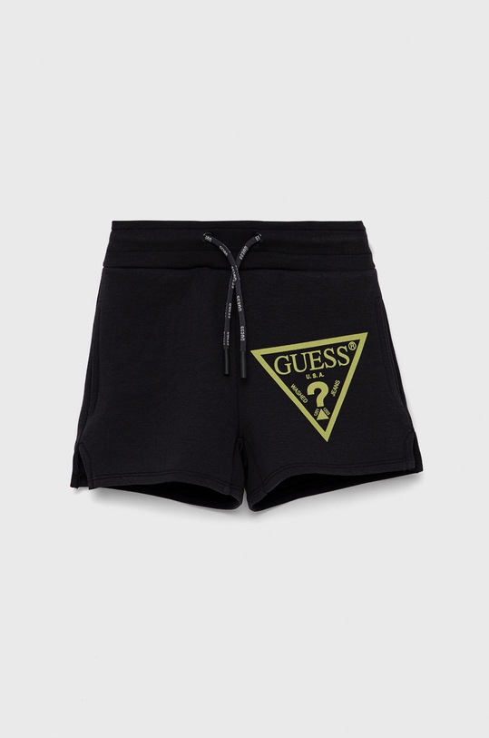 Detské krátke nohavice Guess s elastanom čierna J2RD08.KAMN2